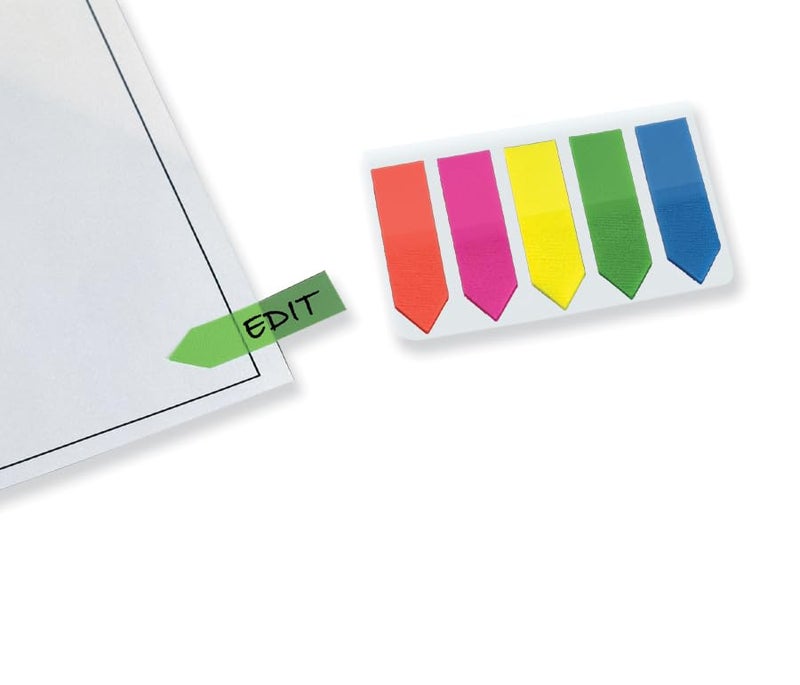 Redi-Tag 5-Color Arrow Flags in Handy Clip-On Holder, 5 Assorted Colors, Custom Message Flags, 125 Flags per Pack, 1-5/8" x 15/32" (B31118) - Image 4